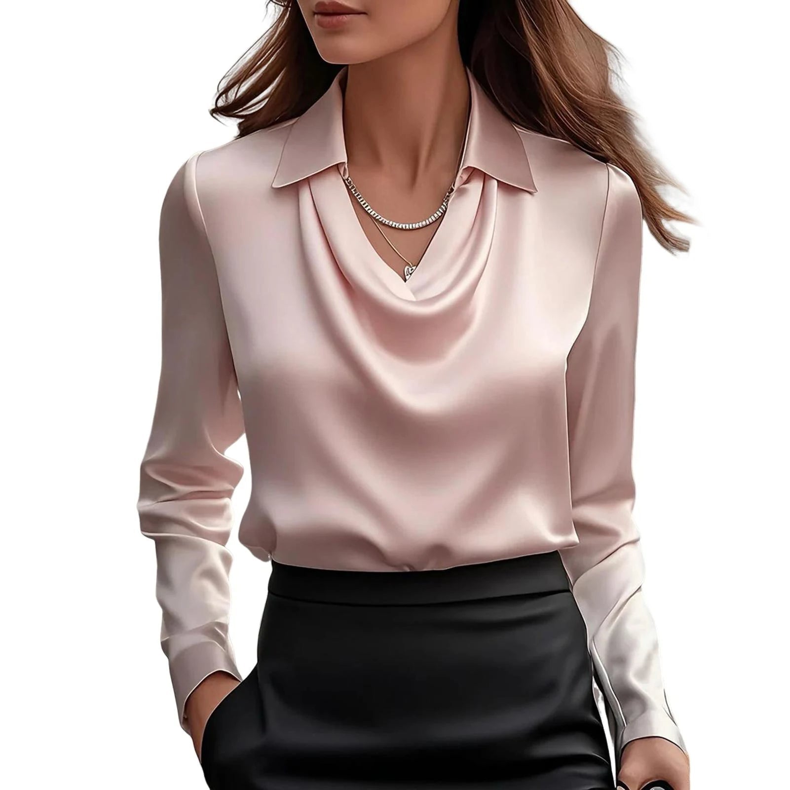 Blouse satinée pour femmes - Emilia Lane