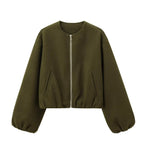 Blouson Bomber Femme Col Rond pour Femmes - Emilia Lane