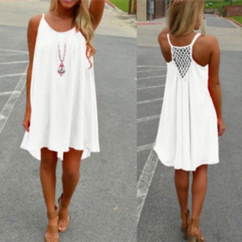 Robe de Plage d'Été Sans Manches pour Femmes