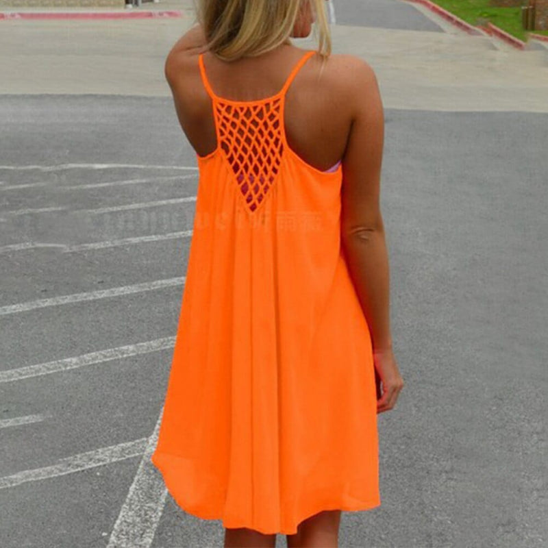 Robe de Plage d'Été Sans Manches pour Femmes