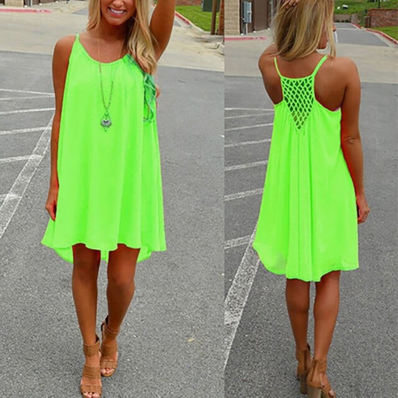 Robe de Plage d'Été Sans Manches pour Femmes
