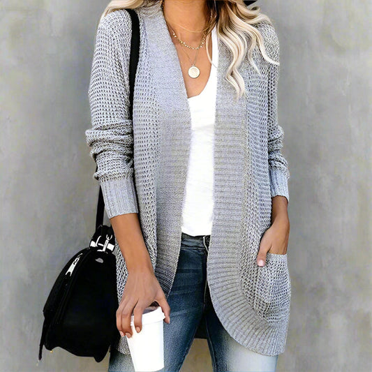Cardigan Tricoté à Manches Longues pour Femmes
