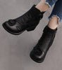 Bottes à Talon Moyen en Cuir avec Motifs Floraux pour Femme - Emilia Lane
