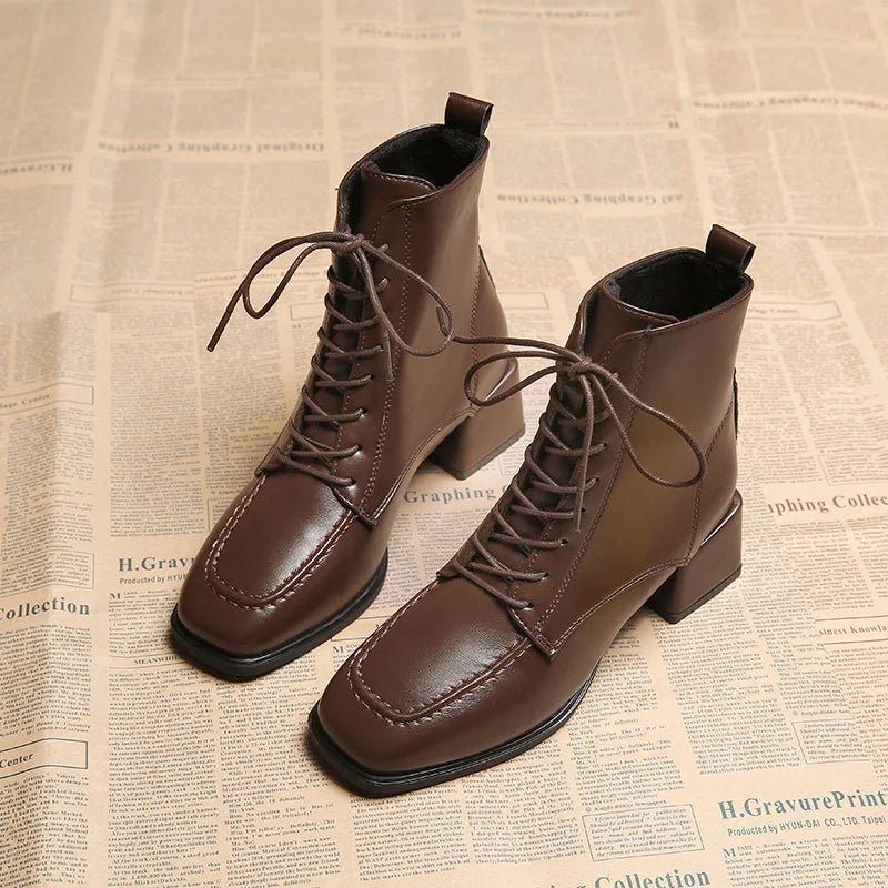 Bottes Cheville à Lacets pour Femmes - Emilia Lane