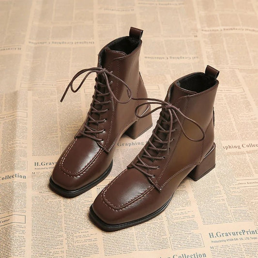 Bottes Cheville à Lacets pour Femmes - Emilia Lane