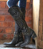 Bottes de Cowboy Cloutées à Talon Épais pour Femmes - Emilia Lane