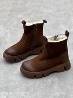 Bottes en cuir doublées de laine pour Femmes - Emilia Lane