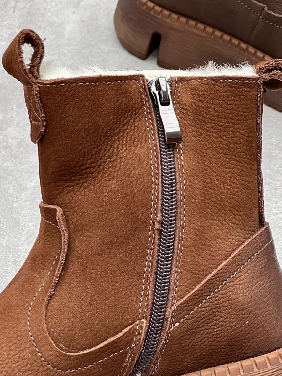 Bottes en cuir doublées de laine pour Femmes - Emilia Lane