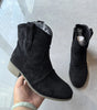 Stivaletti con tacco in camoscio da donna