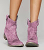 Stivaletti con tacco in camoscio da donna