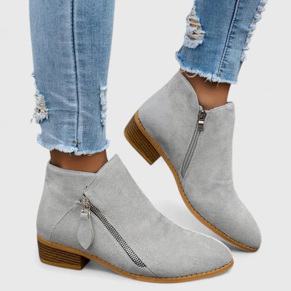 Stivaletti con Tacco in Finta Pelle da Donna