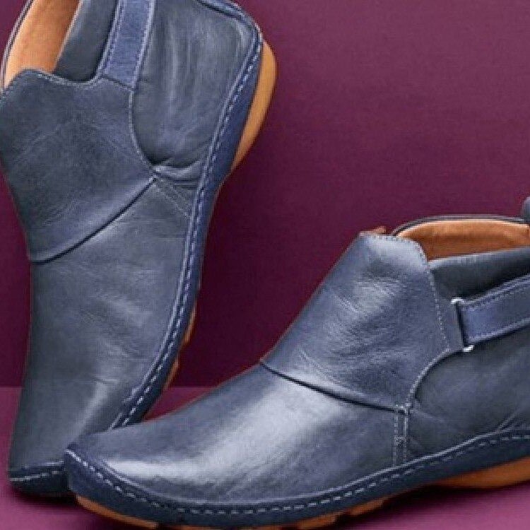 Bottines Plates Casual pour Femme avec Boucle et Velcro - Emilia Lane
