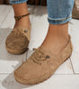 Mocassino Confort con Lacci Decorativi in Similpelle per Donna