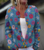 Cardigan en laine et coton à imprimé pour femmes - Emilia Lane