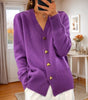Cardigan Femme en Maille à Boutons Cœur - Emilia Lane
