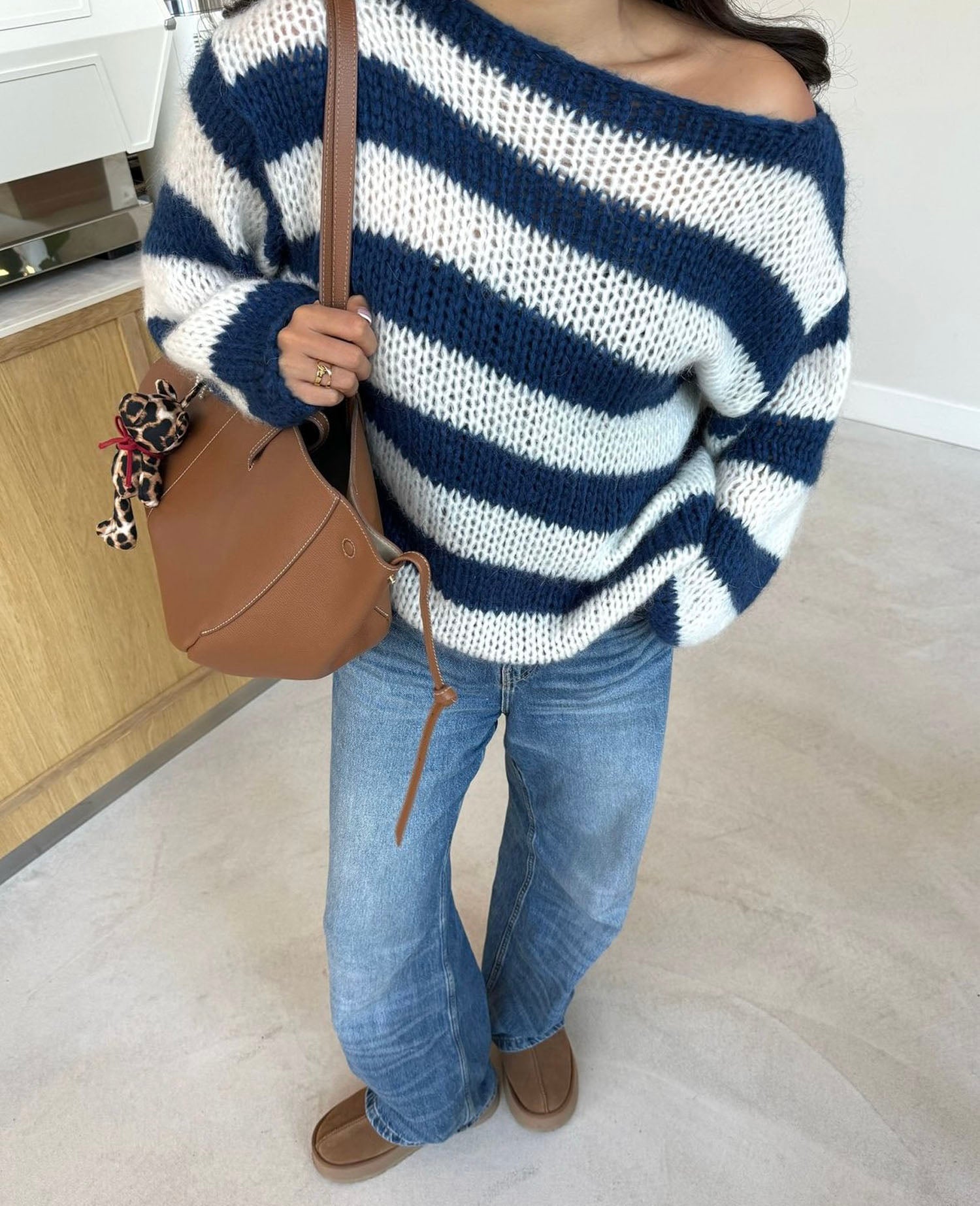 Cardigan Long à Rayures pour Femmes - Emilia Lane