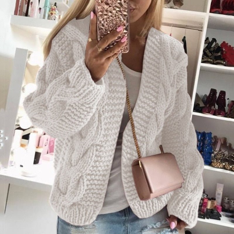 Cardigan Ouvert en Tricot Épais pour Femme - Emilia Lane