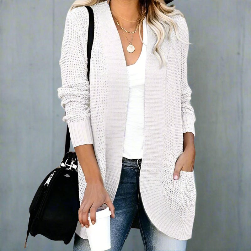 Cardigan Tricoté à Manches Longues pour Femmes - Emilia Lane
