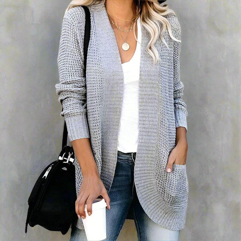Cardigan Tricoté à Manches Longues pour Femmes - Emilia Lane