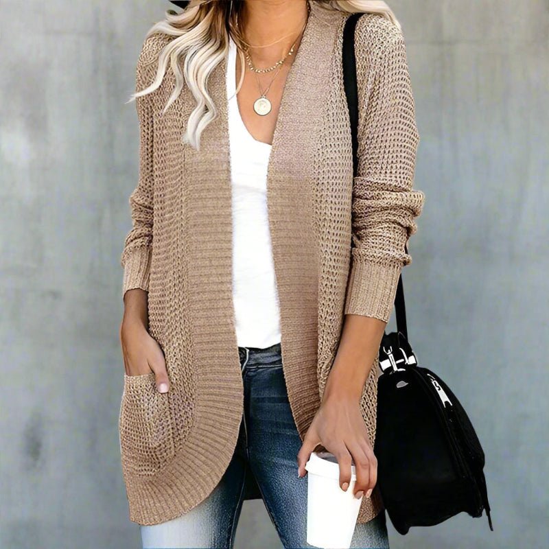 Cardigan Tricoté à Manches Longues pour Femmes - Emilia Lane