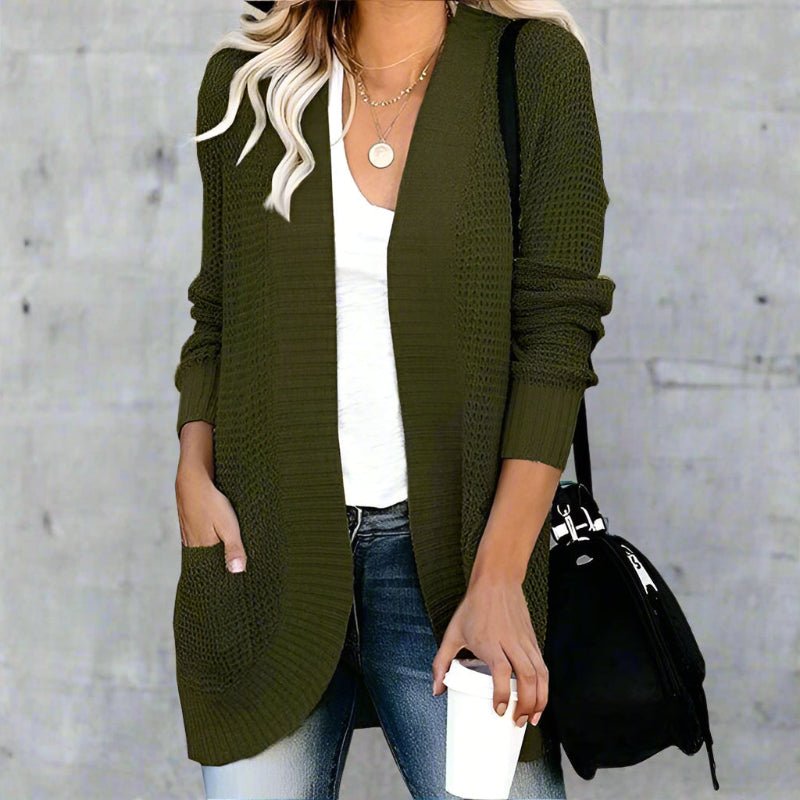 Cardigan Tricoté à Manches Longues pour Femmes - Emilia Lane