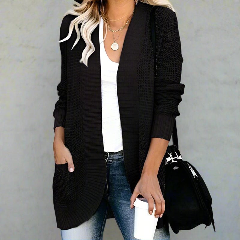 Cardigan Tricoté à Manches Longues pour Femmes - Emilia Lane