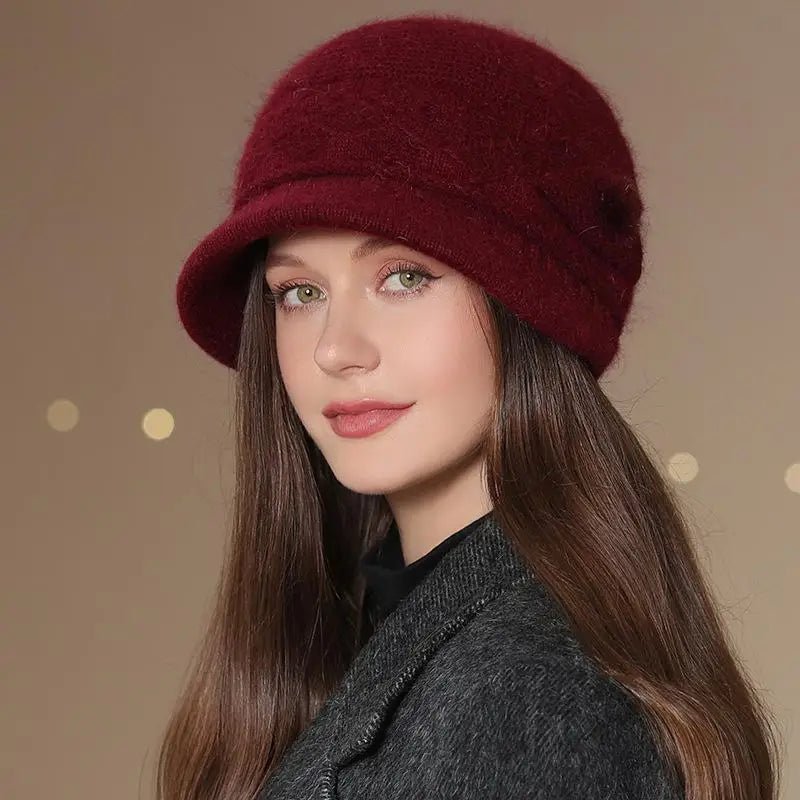 Cappello Cloche Lavorato a Maglia Caldo per Donna