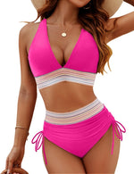 Bikini due pezzi a vita alta da donna | Ideale per le vacanze