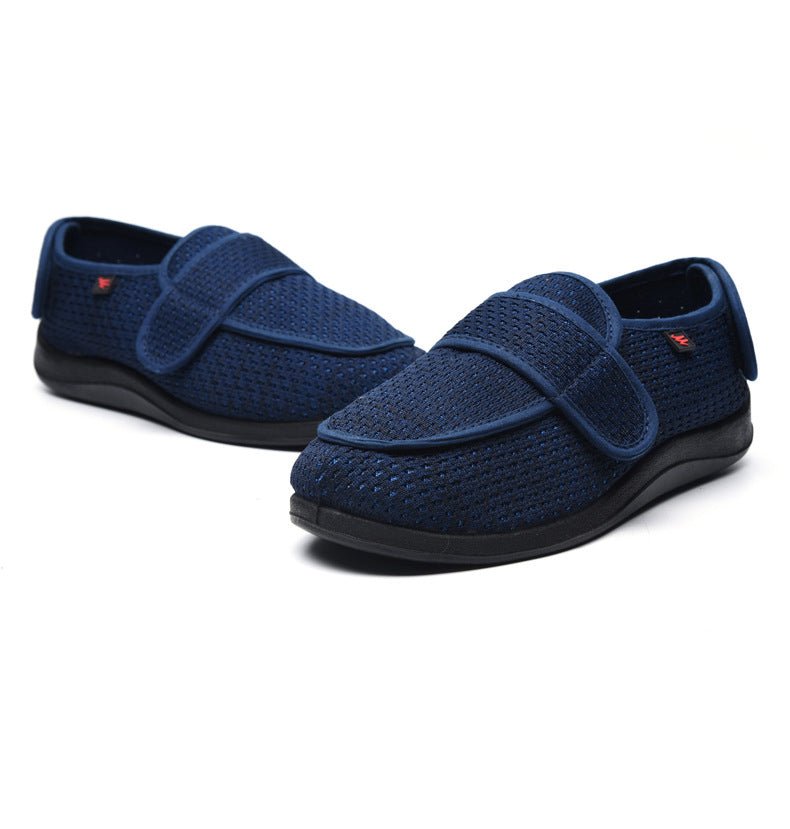 Chausson Femme Confort pour Pieds Larges à Scratch en Maille - Emilia Lane