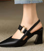 Chaussures à Talons Bloc à Bout Pointu pour Femmes - Emilia Lane