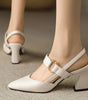 Chaussures à Talons Bloc à Bout Pointu pour Femmes - Emilia Lane