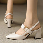 Chaussures à Talons Bloc à Bout Pointu pour Femmes - Emilia Lane