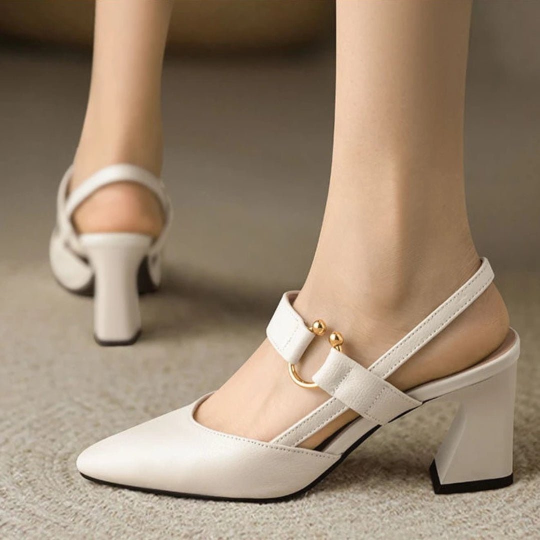 Chaussures à Talons Bloc à Bout Pointu pour Femmes - Emilia Lane