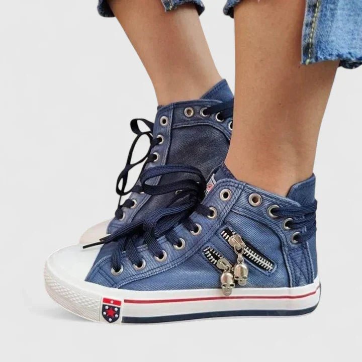 Chaussures Montantes en Denim pour Femme | Idéales pour le Printemps - Emilia Lane