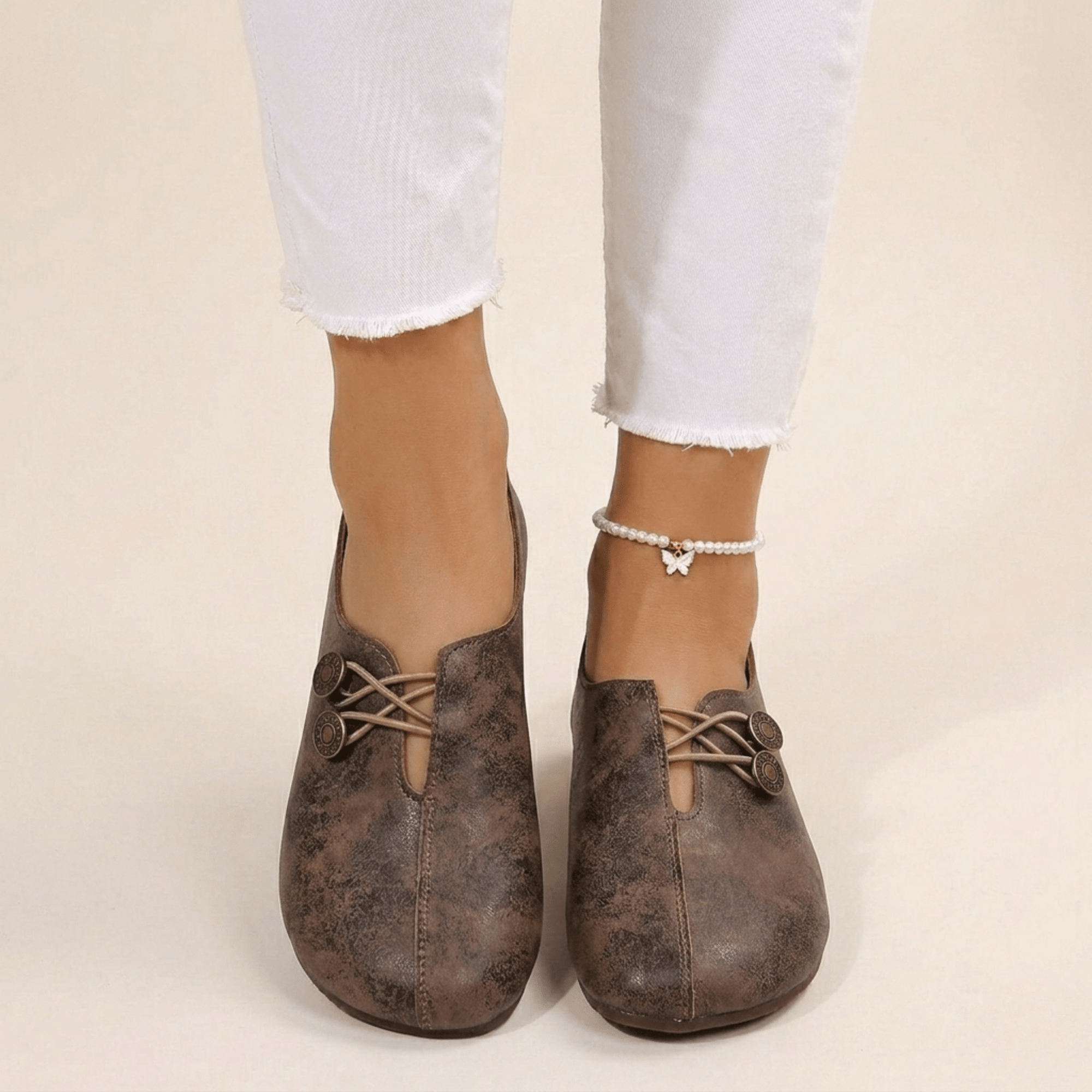 Chaussures Plates en Cuir Souple pour Femme | Idéales pour le Quotidien - Emilia Lane