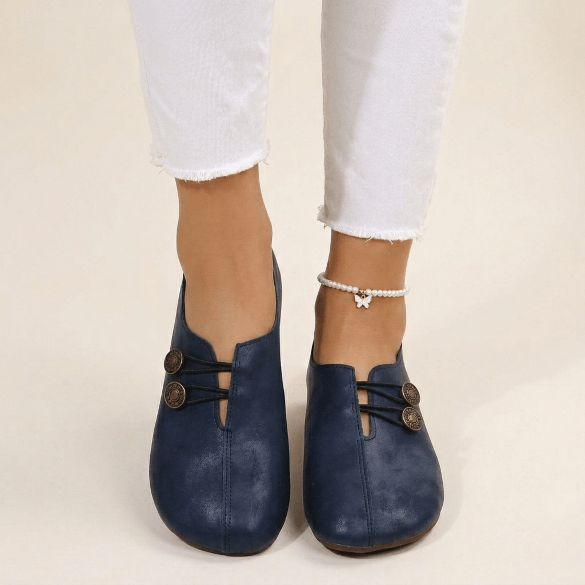 Chaussures Plates en Cuir Souple pour Femme | Idéales pour le Quotidien - Emilia Lane