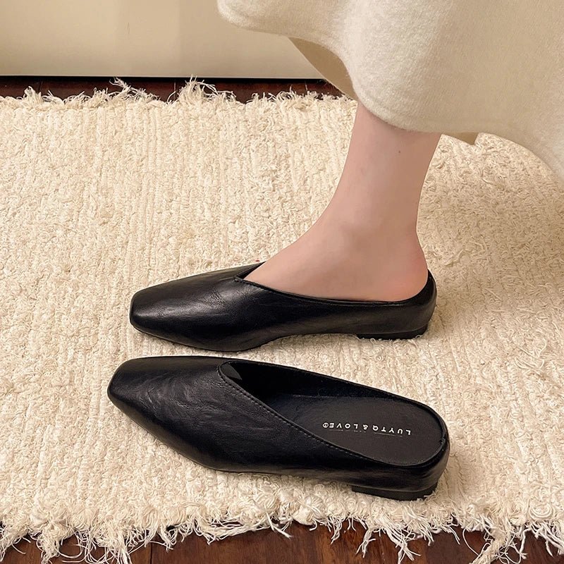 Chaussures plates en cuir vegan pour femmes - Emilia Lane