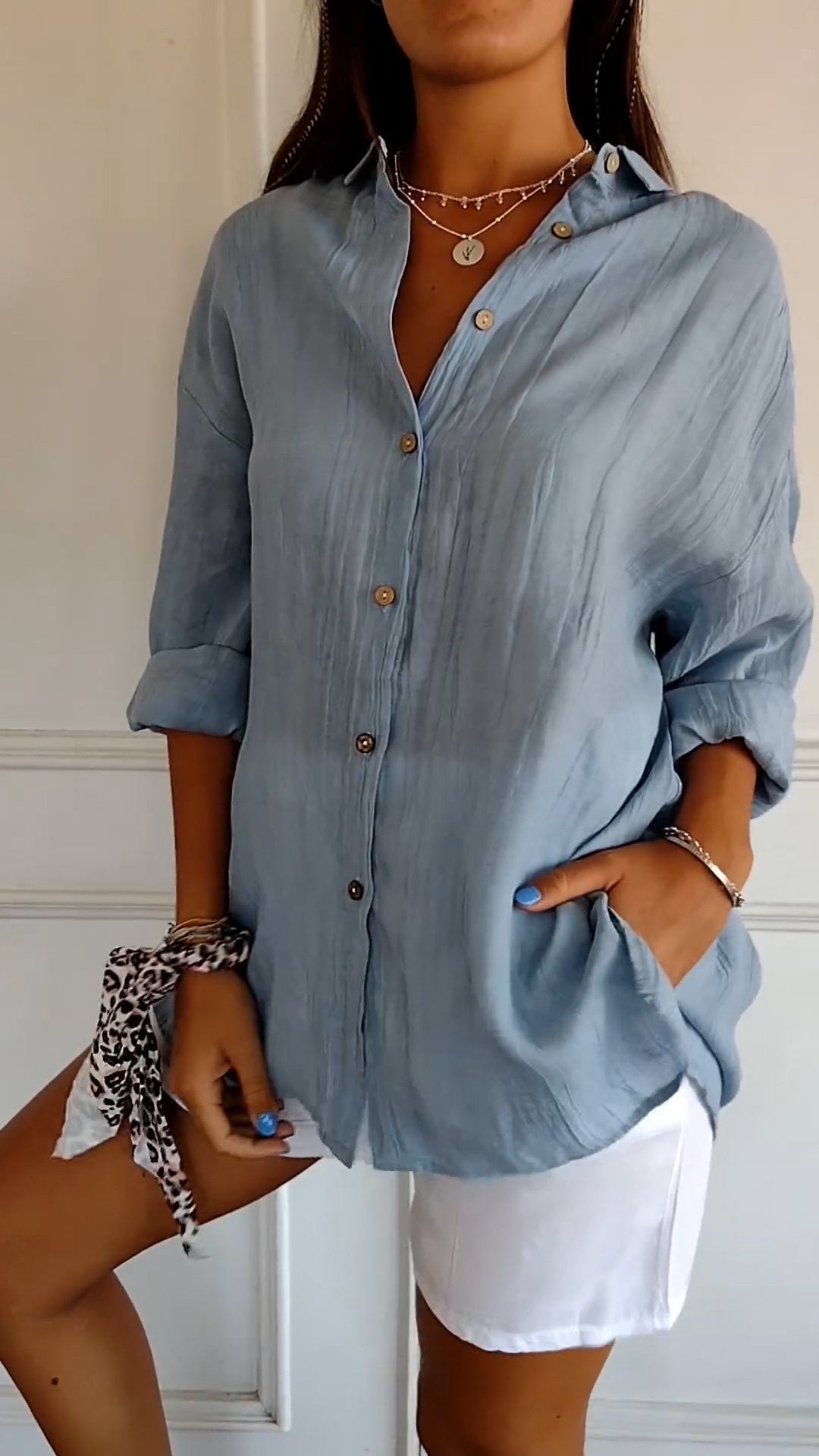 Chemise Boutonnée Manches Longues pour Femmes - Emilia Lane