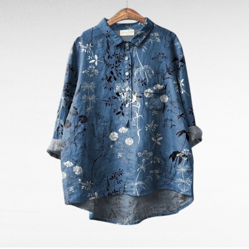 Chemise Longue Imprimée à Manches Longues pour Femmes - Emilia Lane