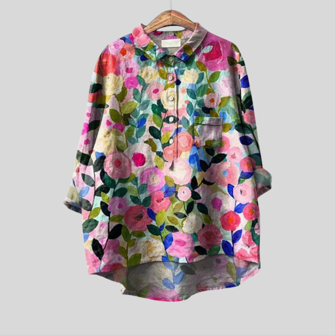 Chemise Longue Imprimée à Manches Longues pour Femmes - Emilia Lane