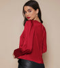 Chemise Satin à Manches Longues pour Femme - Emilia Lane
