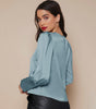 Chemise Satin à Manches Longues pour Femme - Emilia Lane