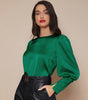 Chemise Satin à Manches Longues pour Femme - Emilia Lane