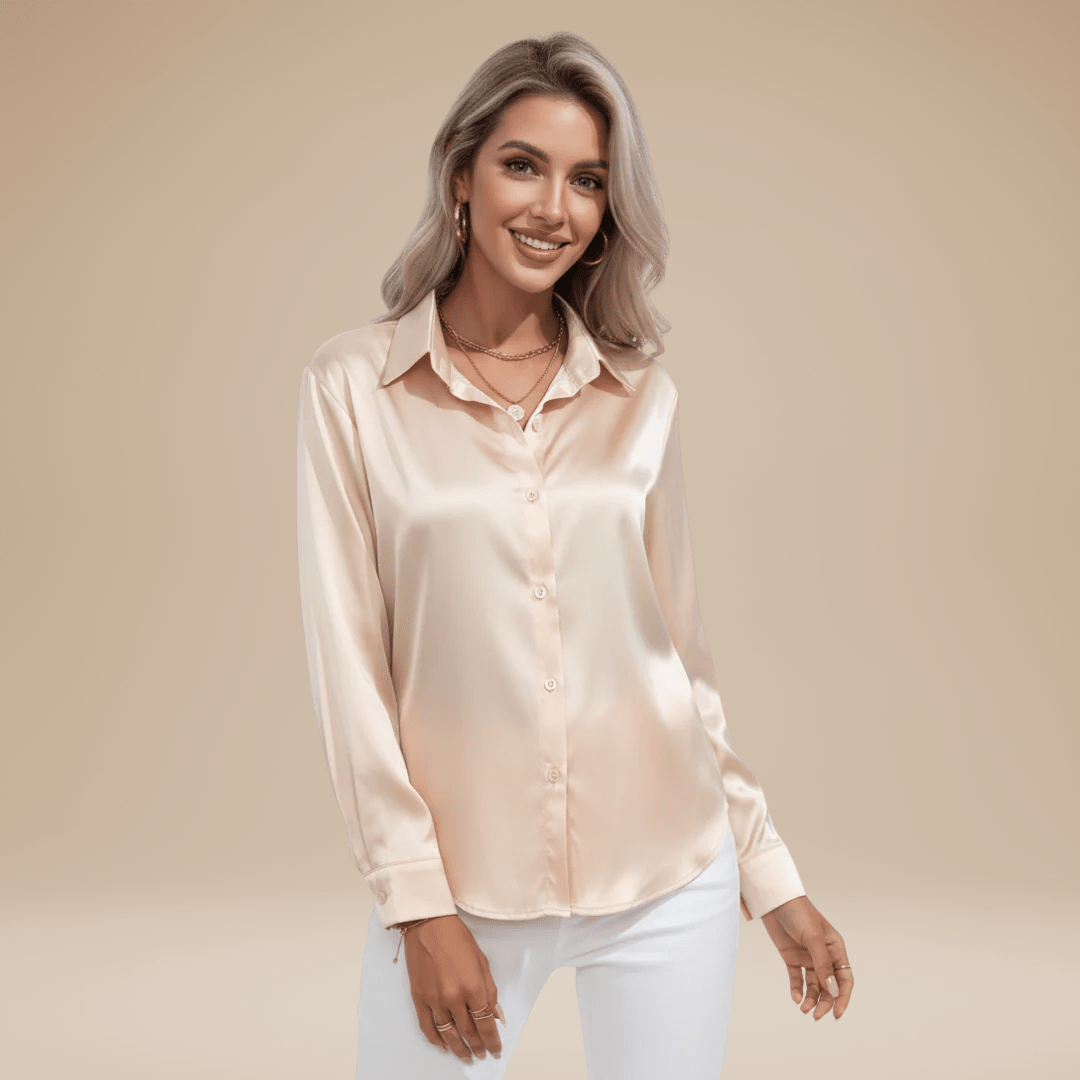Chemisier élégant pour Femme en tissu satiné - Emilia Lane