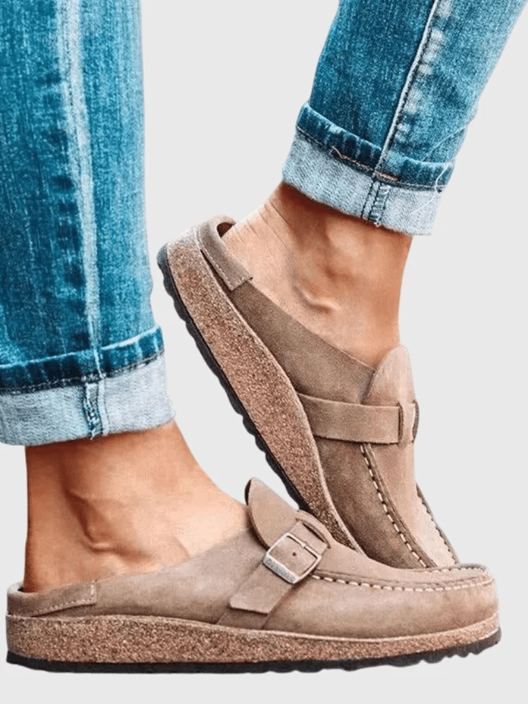 Clogs en Suède à Boucle pour Femmes - Emilia Lane