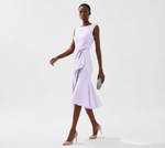 Vestito midi senza maniche con dettaglio drappeggiato da donna | Ideale per le uscite