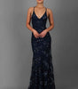 Abito lungo con paillettes, spalline e scollo a V da donna | Ideale per le uscite