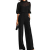 Completo Tre Pezzi con Blusa Trasparente e Pantaloni Larghi da Donna | Ideale per Banchetti