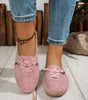 Mocassino Confort con Lacci Decorativi in Similpelle per Donna