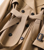 Trench coat lungo in cotone per donna